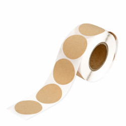 Stickers on a roll Round labels - DpCraft - Kraft 3,8 cm 500 pcs.