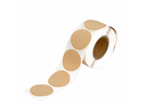 Stickers on a roll Round labels - DpCraft - Kraft 3,8 cm 500 pcs.