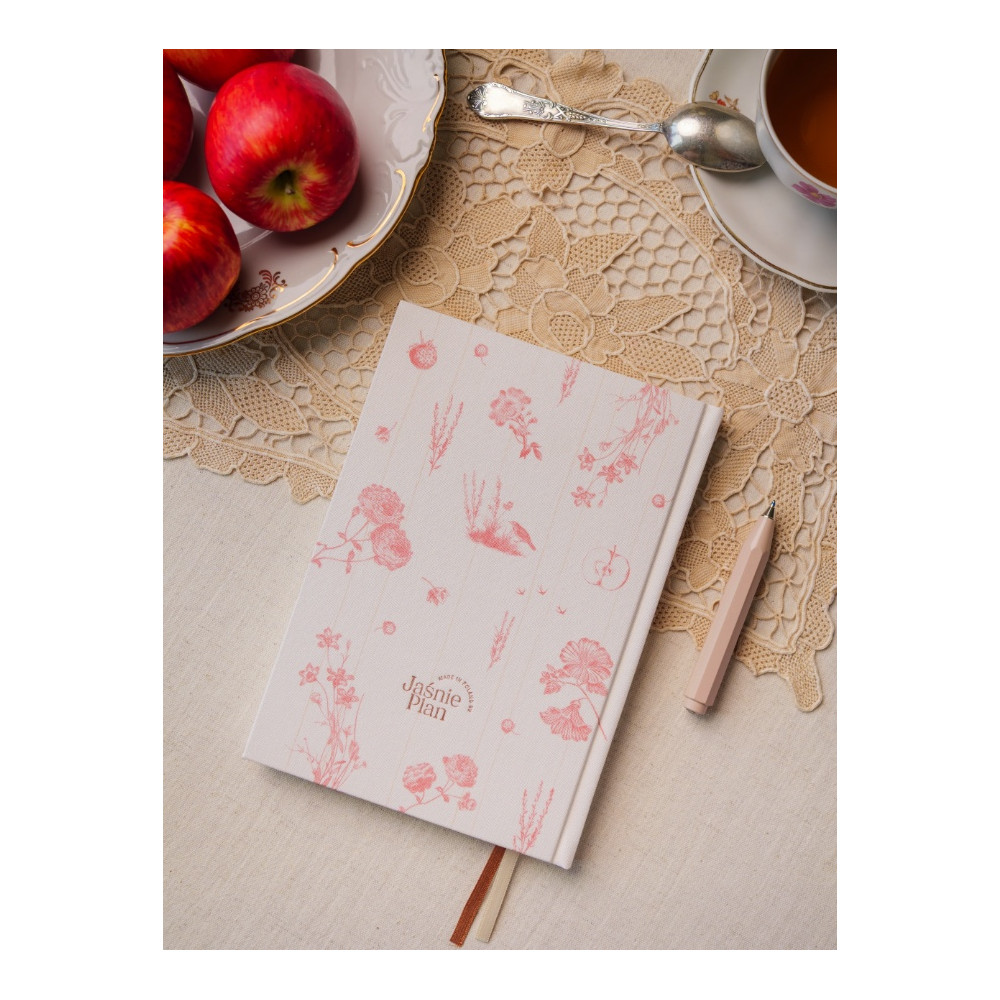 Rustic Notebook A5 - Jaśnie plan - light pink