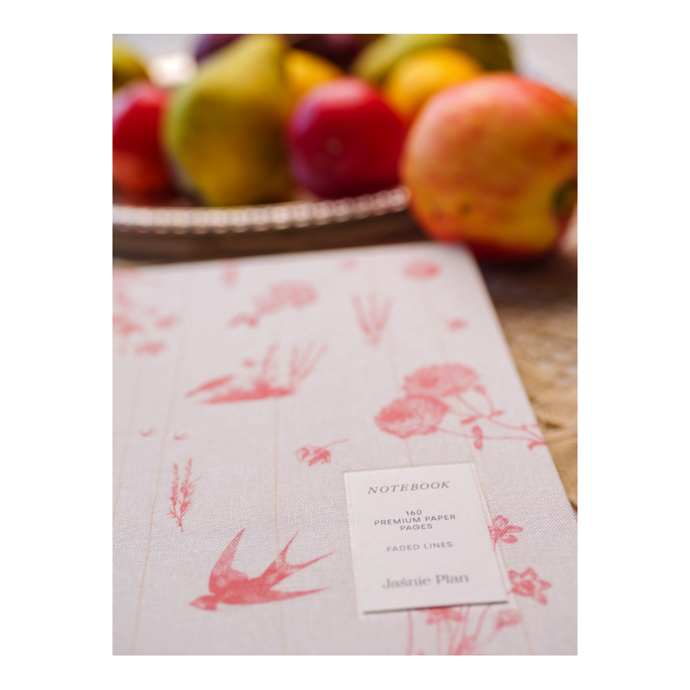 Rustic Notebook A5 - Jaśnie plan - light pink