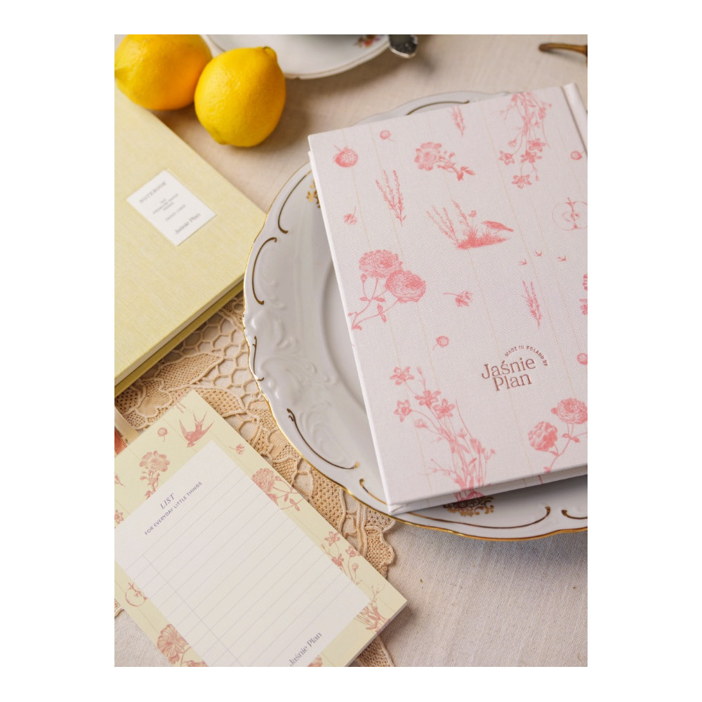 Rustic Notebook A5 - Jaśnie plan - light pink