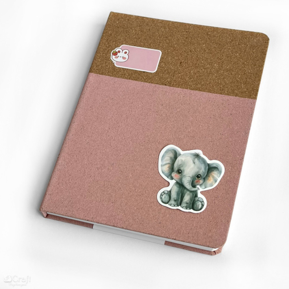 Naklejki na rolce Słodkie Zwierzaki - DpCraft - 4,5 x 2,5 cm 100 szt.