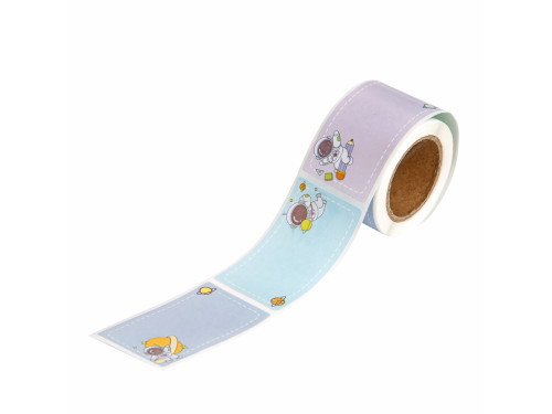 Stickers on a roll Cosmos - DpCraft - 4,5 x 2,5 cm 100 pcs.