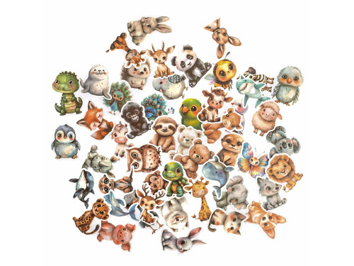Cute Animals vinyl stickers - DpCraft - 4-6 cm 50 pcs.