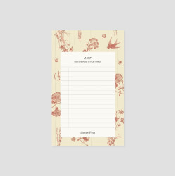 Mini Pad Jaśnie Lista 10 x 16 cm - Jaśnie Plan - żółty