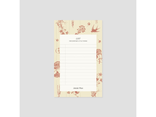 Mini Pad Jaśnie Lista 10 x 16 cm - Jaśnie Plan - żółty