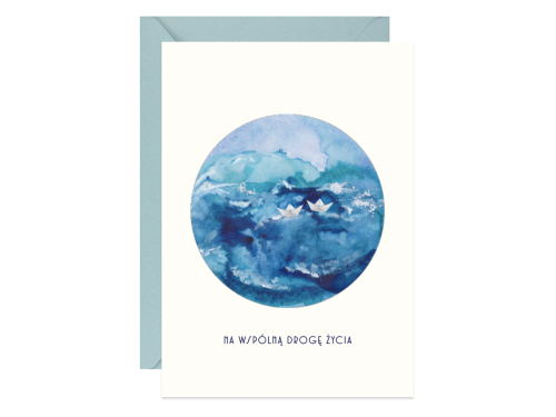 Greeting card A6 - Paperwords - Ocean Wedding