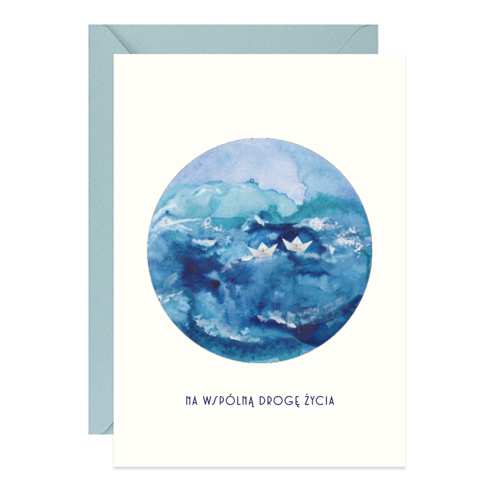 Greeting card A6 - Paperwords - Ocean Wedding