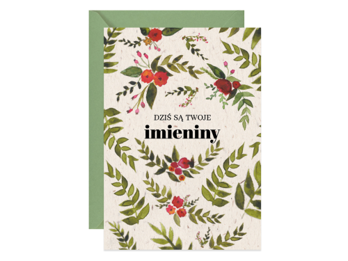 Greeting card A6 - Paperwords - Dziś są Twoje imieniny