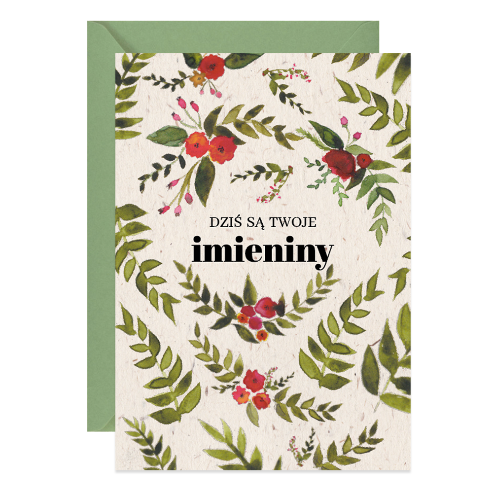 Greeting card A6 - Paperwords - Dziś są Twoje imieniny