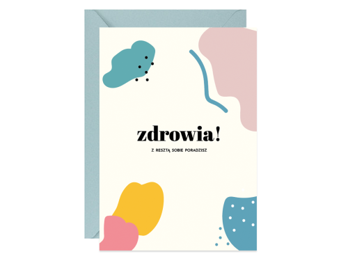 Kartka okolicznościowa A6 - Paperwords - Zdrowia! Z resztą sobie poradzisz