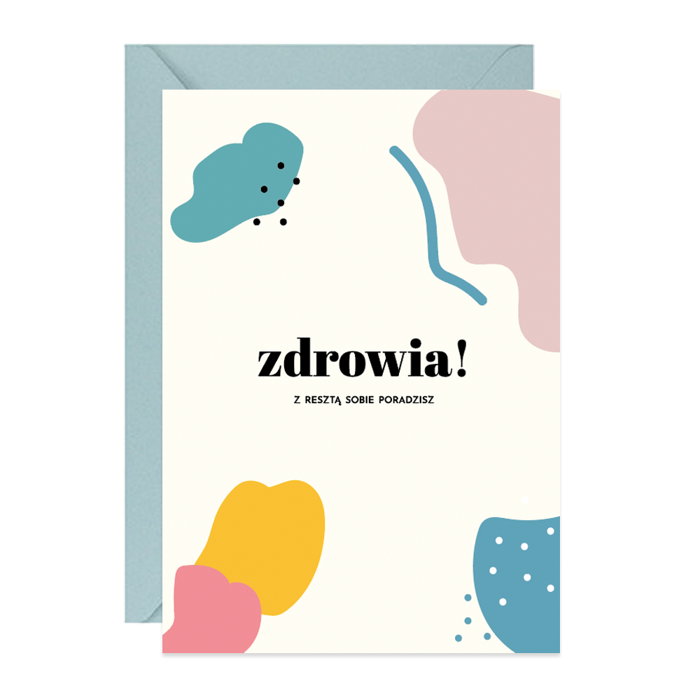 Kartka okolicznościowa A6 - Paperwords - Zdrowia! Z resztą sobie poradzisz
