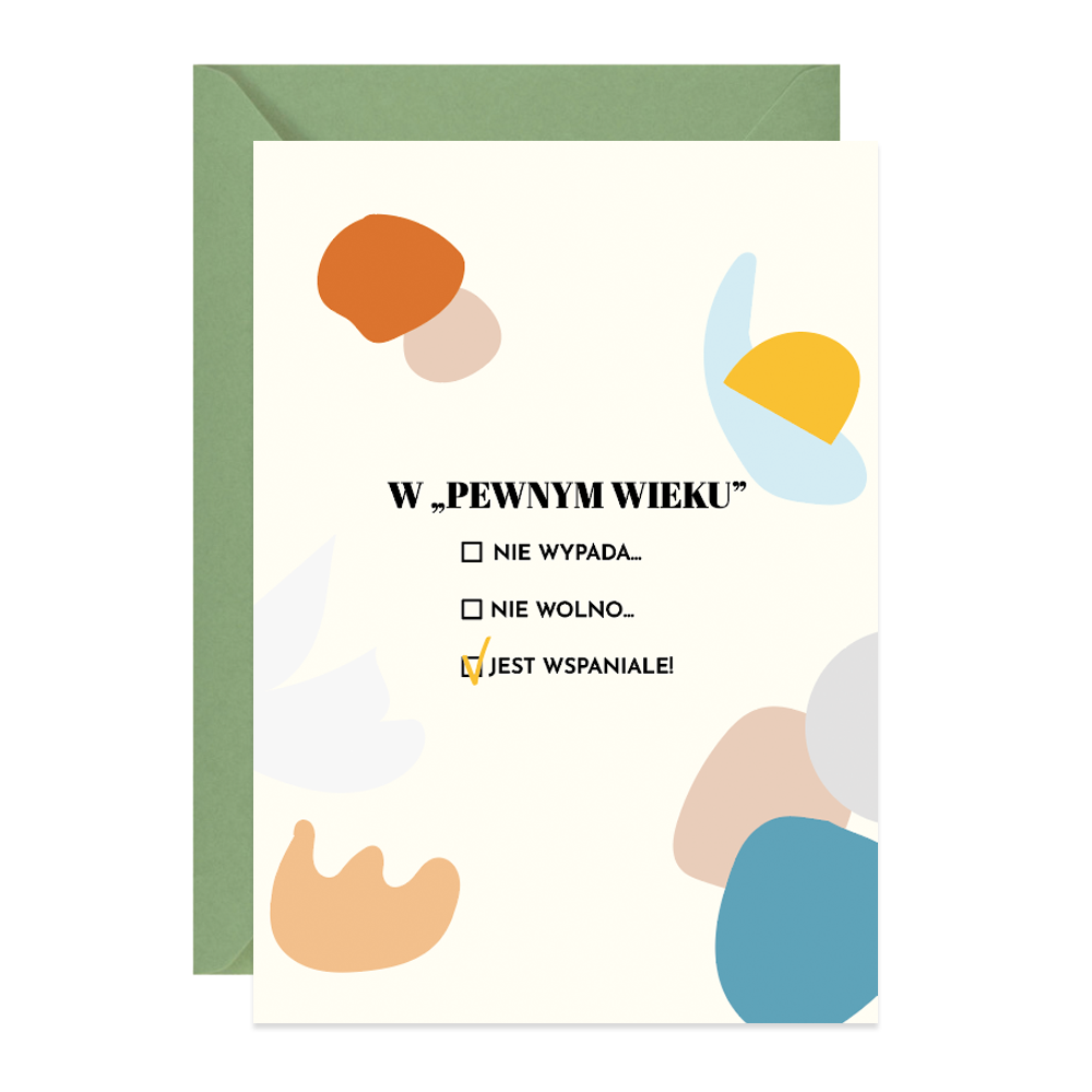 Greeting card A6 - Paperwords - W pewnym wieku