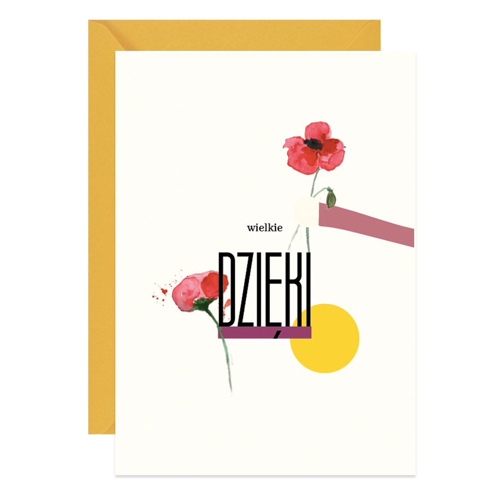 Greeting card A6 - Paperwords - Wielkie Dzięki