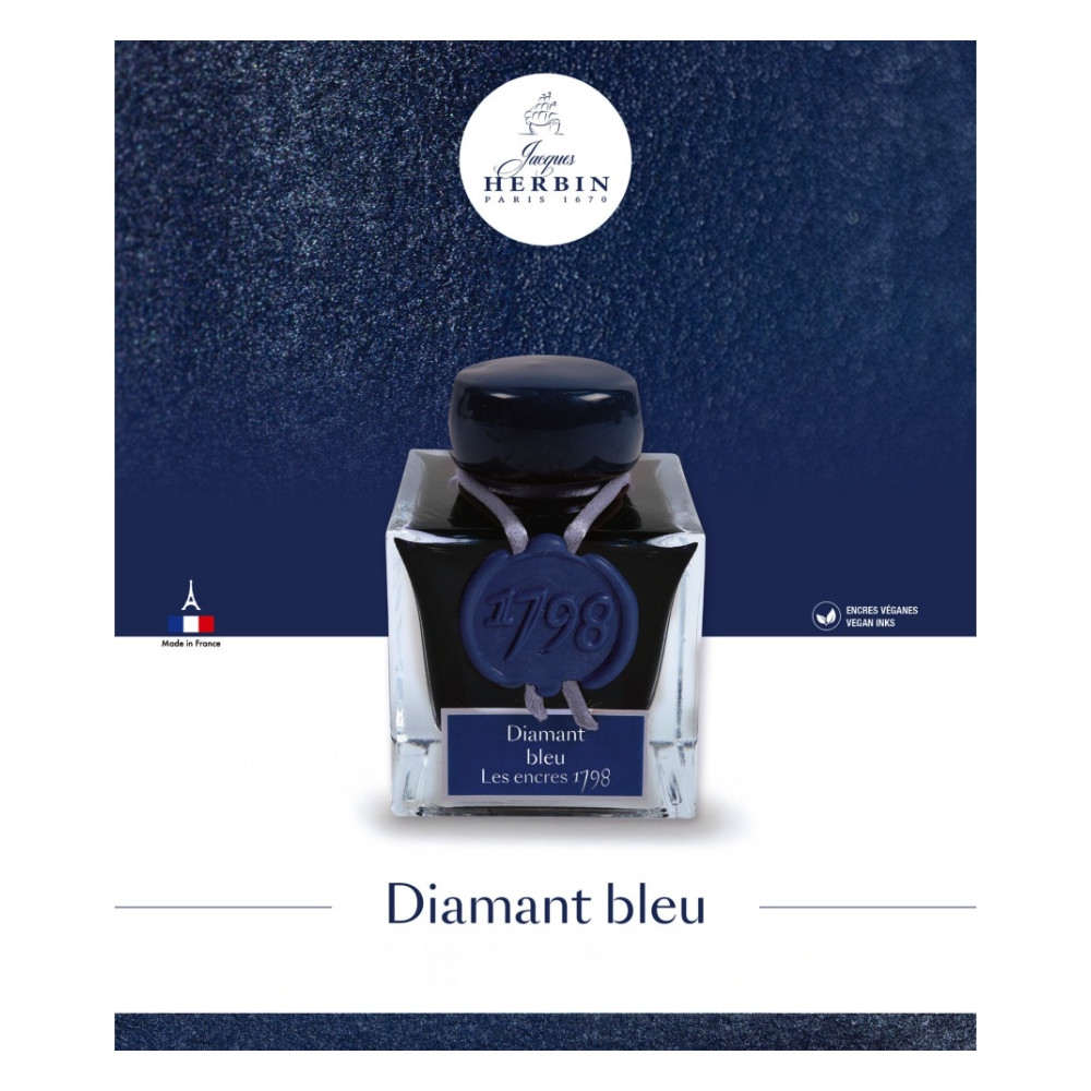 1670 Ink bottle - J.Herbin - Diamant Bleu 50 ml