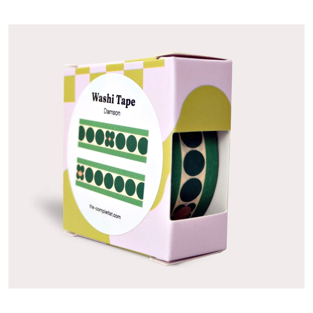 Washi paper tape Damson - The Completist. - 15 mm x 10 m