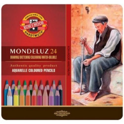 Zestaw kredek akwarelowych Mondeluz - Koh-I-Noor - metalowe opakowanie, 24 szt.
