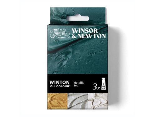 Set of Winton Oil Colour paints - Winsor & Newton - Metallic 3 pcs x 37 ml
