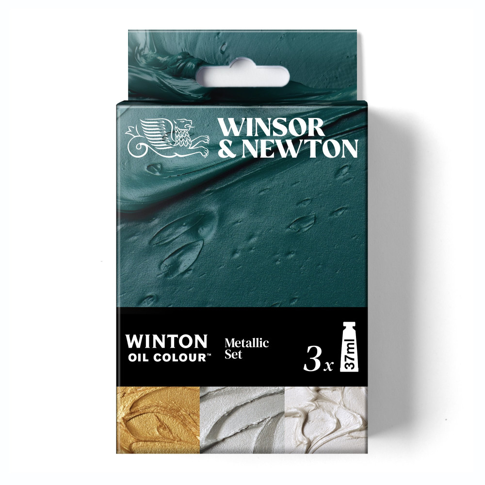 Set of Winton Oil Colour paints - Winsor & Newton - Metallic 3 pcs x 37 ml