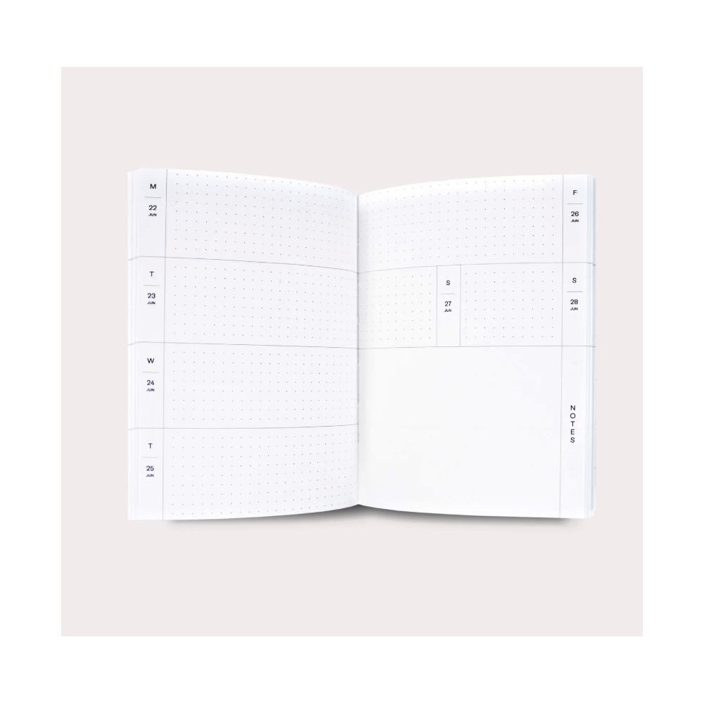 Undated weekly planner Damson No.1 A6 - The Completist.