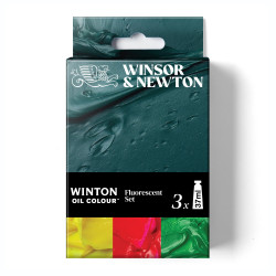 Set of Winton Oil Colour paints - Winsor & Newton - Fluo 3 pcs x 37 ml