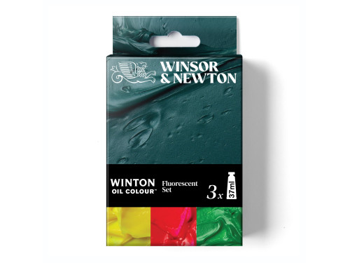 Set of Winton Oil Colour paints - Winsor & Newton - Fluo 3 pcs x 37 ml
