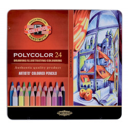 Set of Artist's Coloured Pencils 3824, 24 pcs