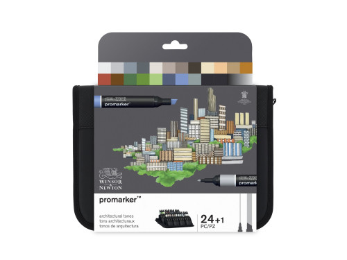 Promarker set in case - Winsor & Newton - Lettering 25 pcs