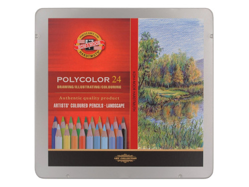 Set of Artist's Coloured Pencils 3824, 24 pcs Landscape