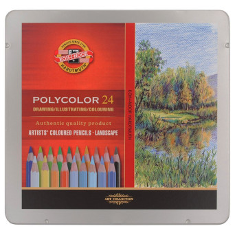 Koh-I-Noor : Polycolor : Artist Colored Pencils 3824 : Set Of 24 : Portrait