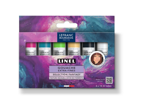 Linel gouache set - Lefranc & Bourgeois - Fantasy 6 x 14 ml