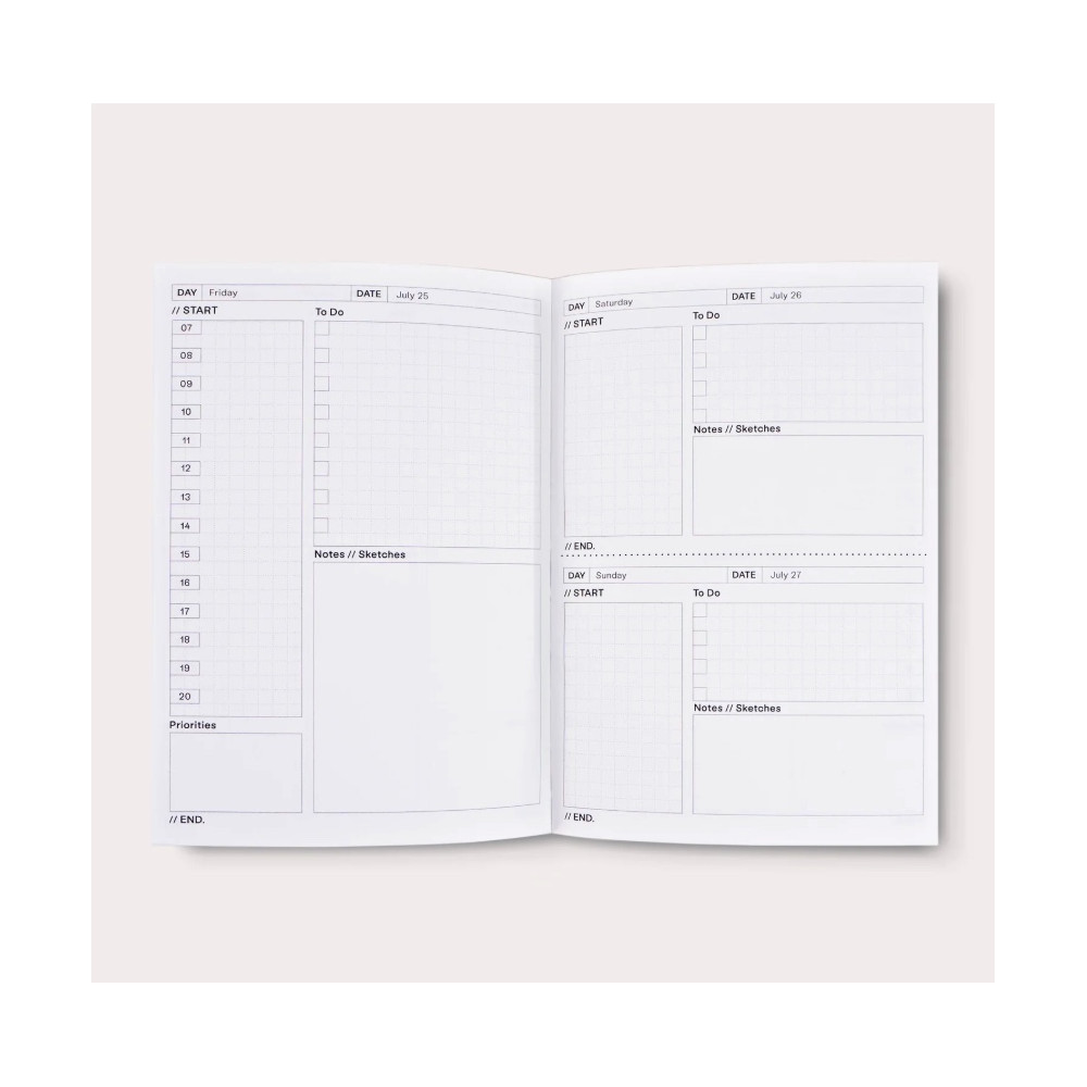 Daily undated planner Palau No.1 A5 - The Completist.