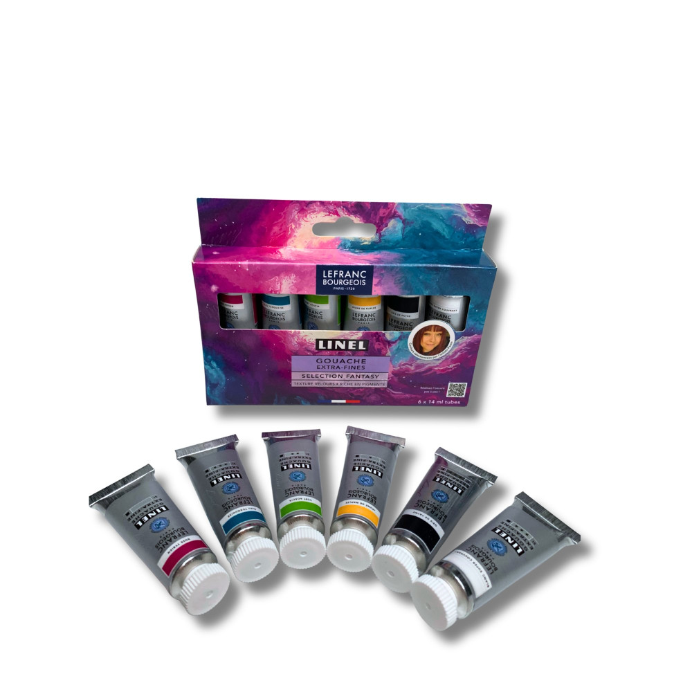 Zestaw gwaszy Linel Fantasy - Lefranc & Bourgeois - 6 x 14 ml