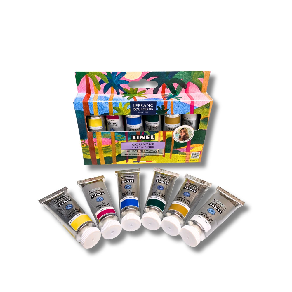 Zestaw gwaszy Linel Voyage - Lefranc & Bourgeois - 6 x 14 ml