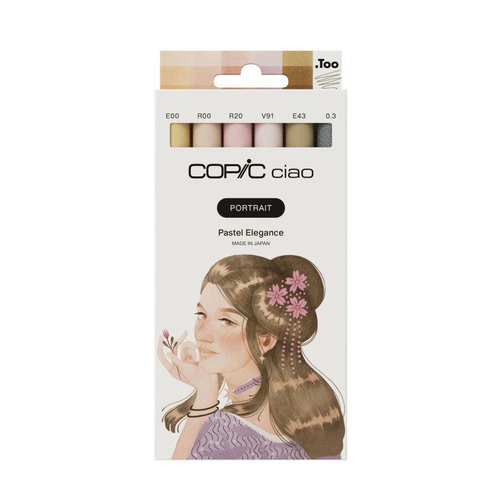 Set of Copic Ciao Portrait Pastel dual-tip alcohol-based markers