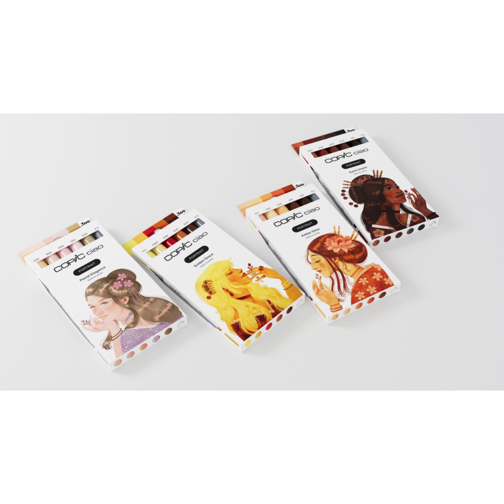 Set of Copic Ciao Portrait Pastel dual-tip alcohol-based markers