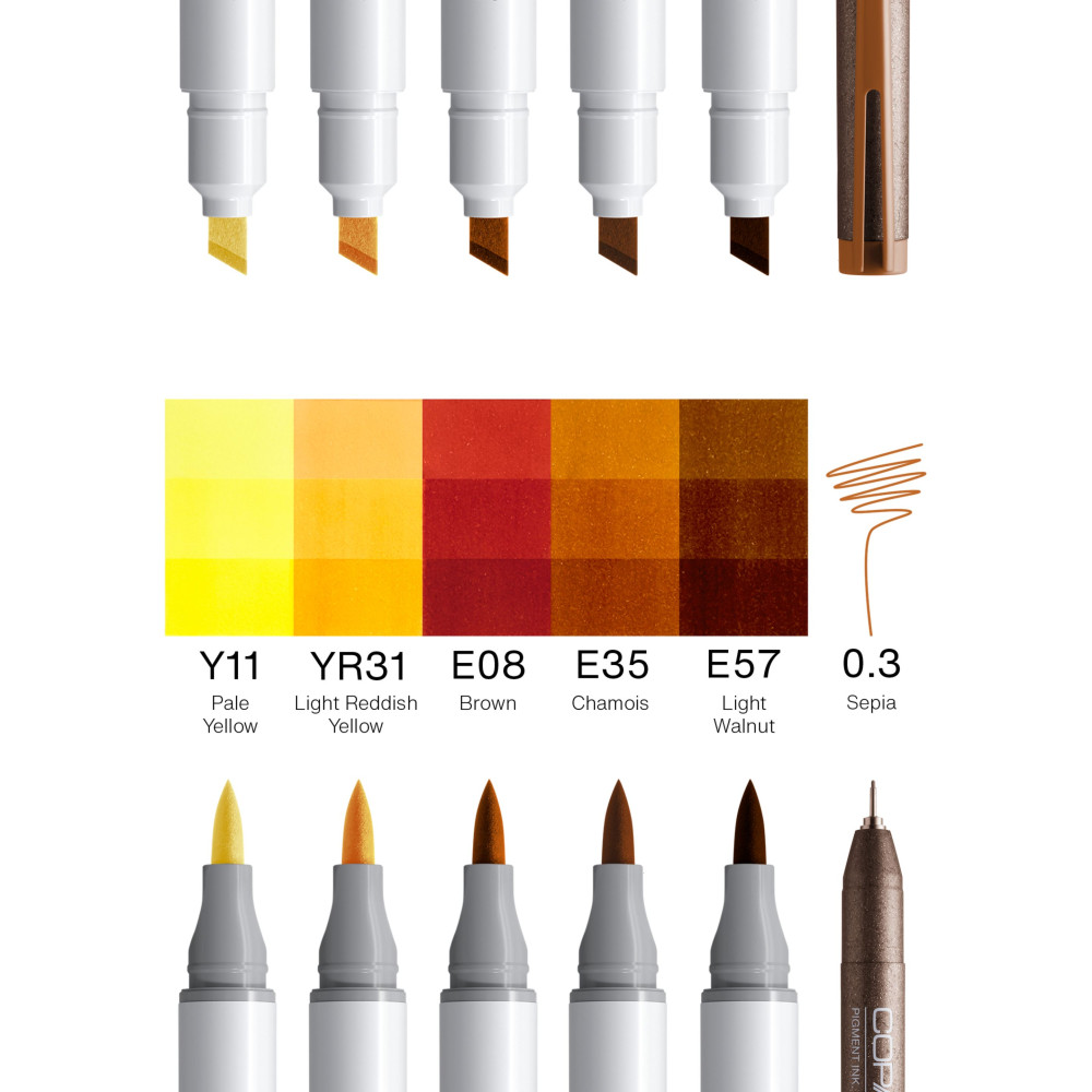 Set of Copic Ciao Portrait Golden Grace dual-tip alcohol-based markers