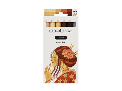 Set of Copic Ciao Portrait Amber Glow dual-tip alcohol-based markers