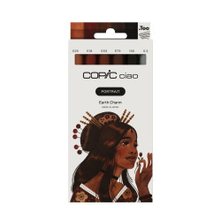 Set of Copic Ciao Portrait Earth Charm dual-tip alcohol-based markers
