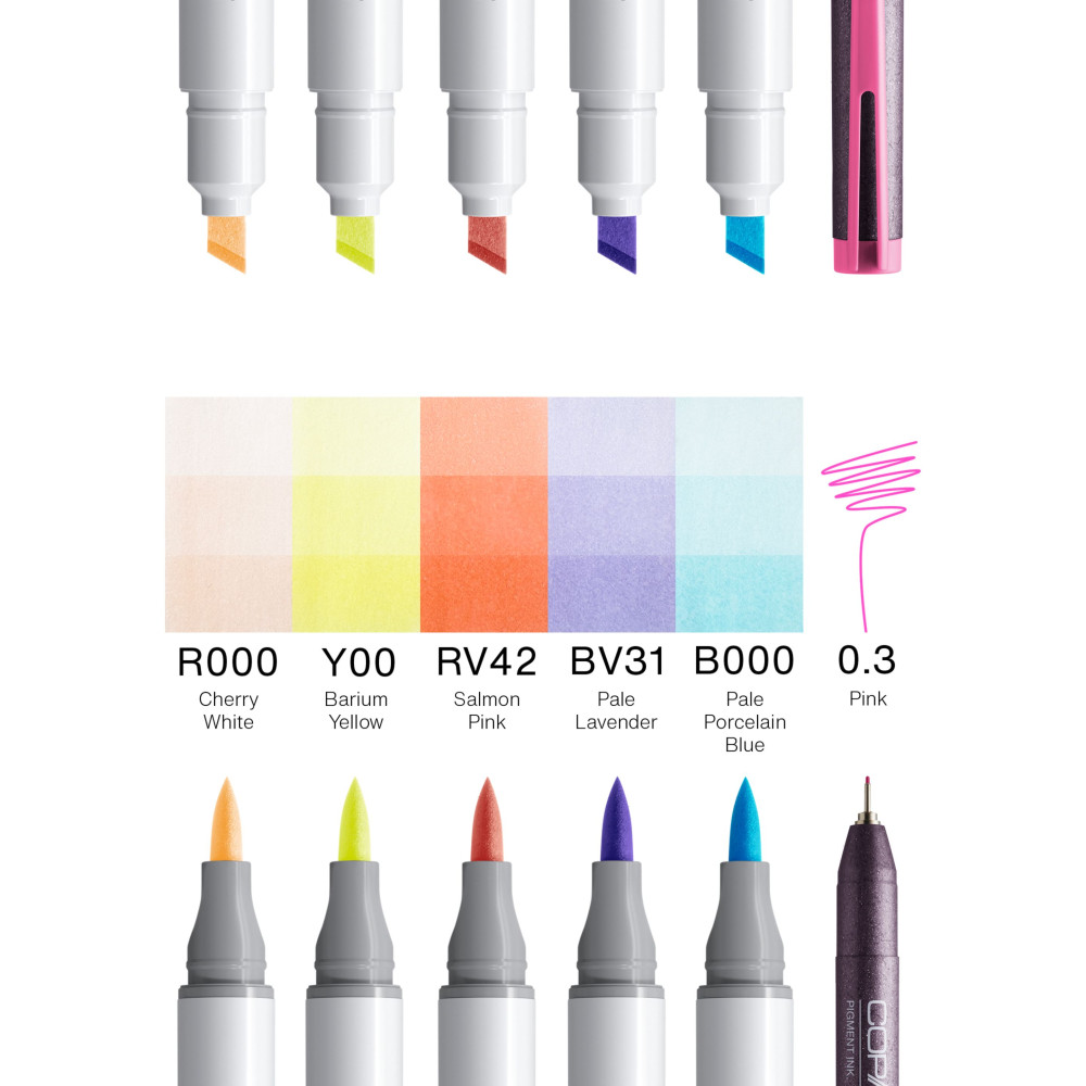 Set of Copic Ciao Manga Hana dual-tip alcohol-based markers
