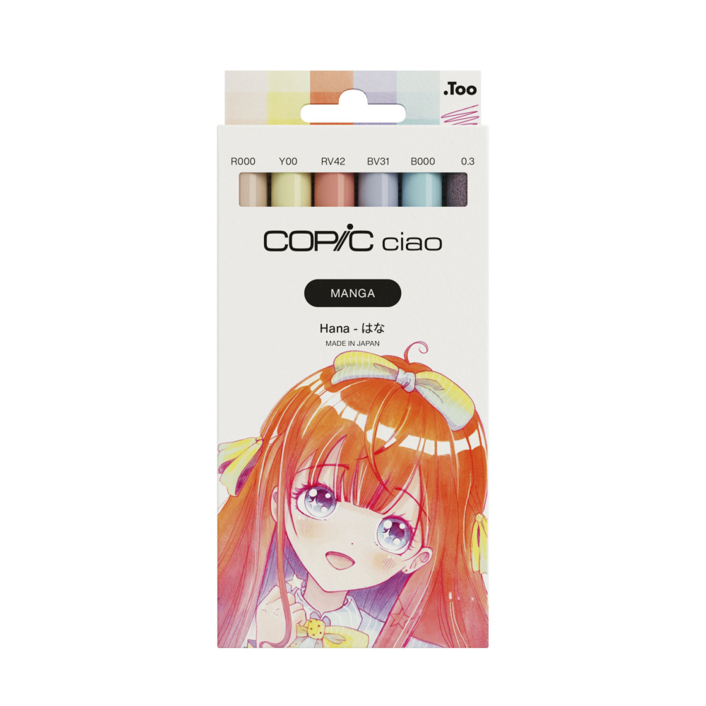 Set of Copic Ciao Manga Hana dual-tip alcohol-based markers