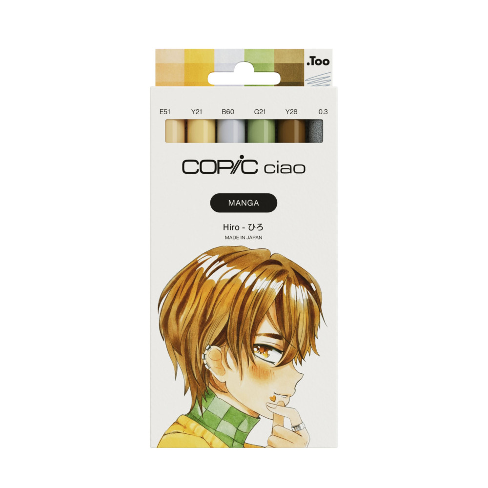 Set of Copic Ciao Manga Hiro dual-tip alcohol-based markers