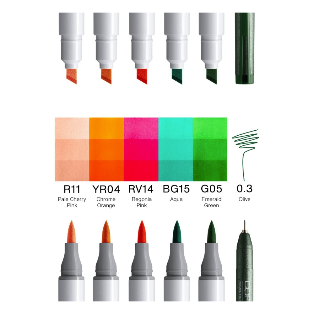 Set of Copic Ciao Manga Nami dual-tip alcohol-based markers