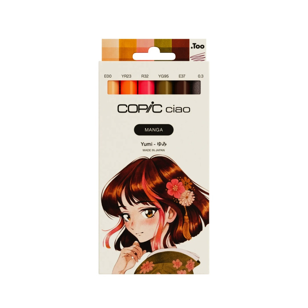 Set of Copic Ciao Manga Yumi dual-tip alcohol-based markers