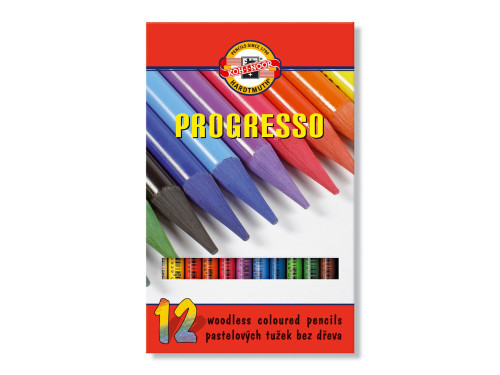 Set of Woodless Coloured Pencils 8758, 12 pcs