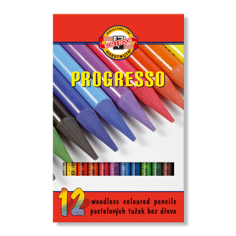Set of Woodless Coloured Pencils 8758, 12 pcs