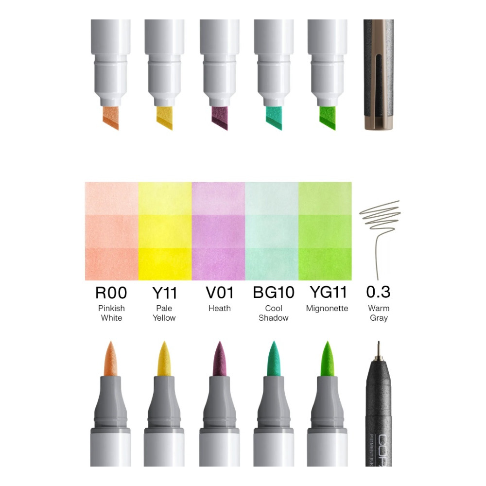 Set of Copic Ciao Manga Kawaii dual-tip alcohol-based markers