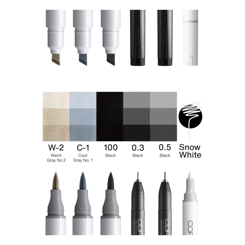 Set of Copic Ciao Manga Comics dual-tip alcohol-based markers