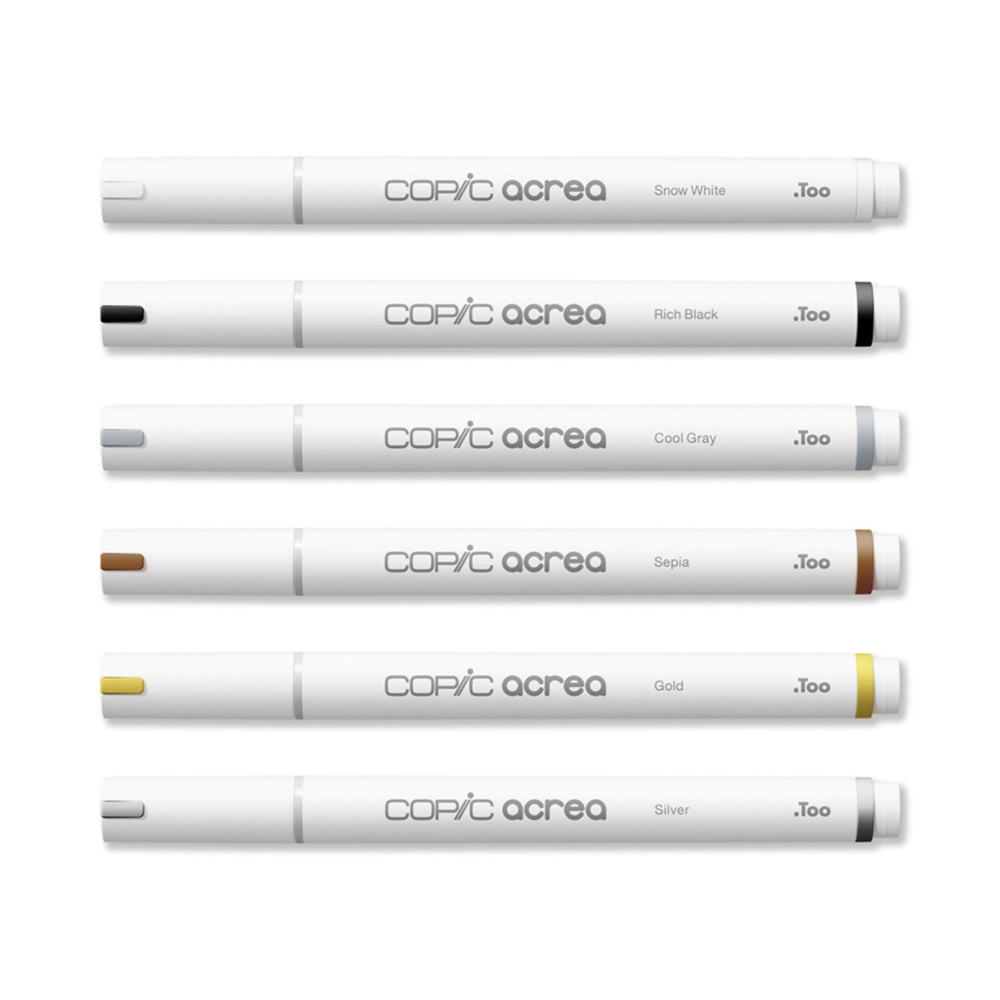 Set of Copic Acrea water-based pigment markers - 6 pcs.