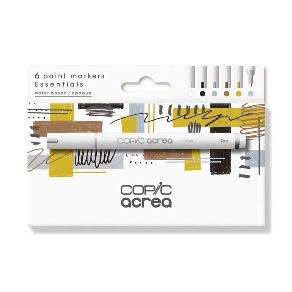 Set of Copic Acrea water-based pigment markers - 6 pcs.